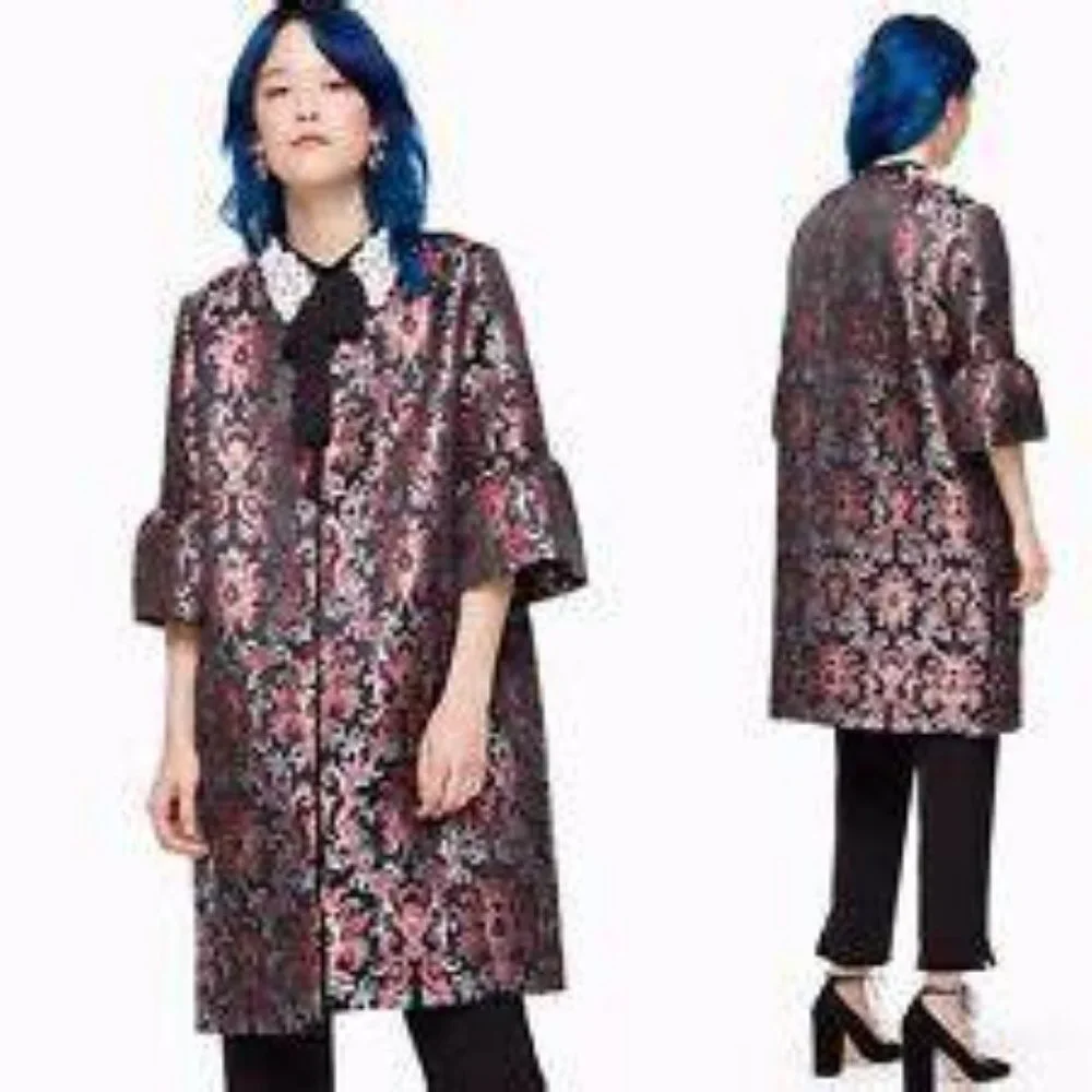 Kate Spade Tapestry Jacquard Jacket Coat Size 10 NEW with Tag